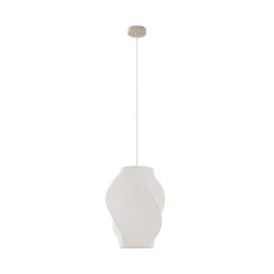 Lucande Tovina-riippuvalaisin, tekstiili, valkoinen, Ø35cm