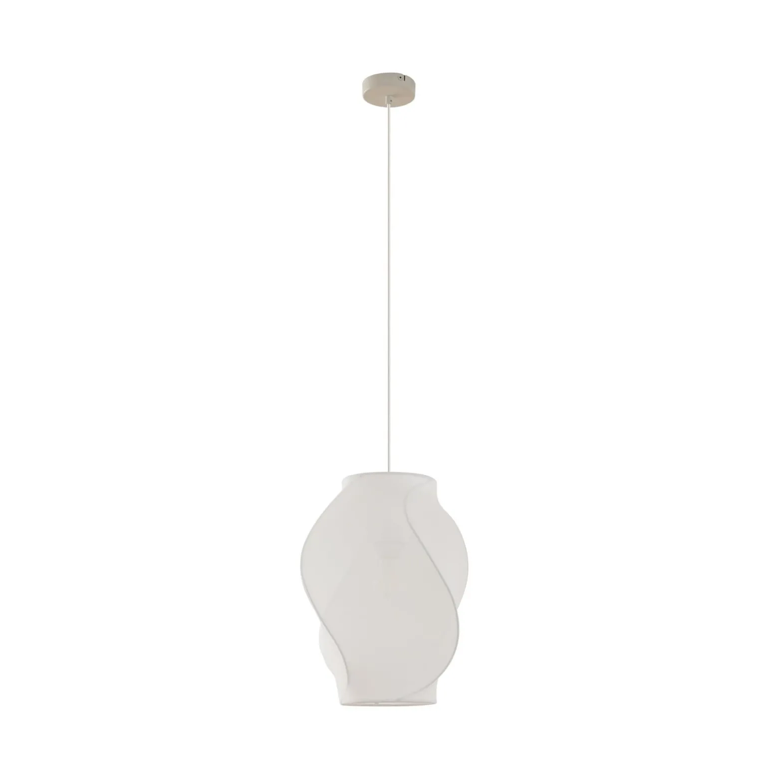 Lucande Tovina-riippuvalaisin, tekstiili, valkoinen, Ø35cm