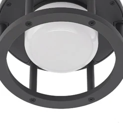 Lucande ulkokattovalaisin Berenike, Ø 17 cm, harmaa, GX53