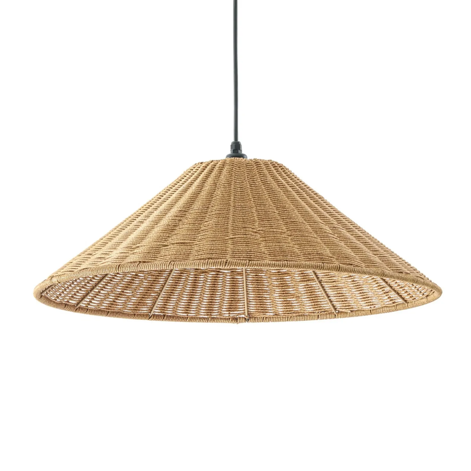 Lucande ulkoriippuvalaisin Taniola, 1-lamppuinen, kartiomainen, Ø 60 cm