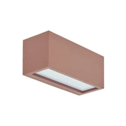 Lucande ulkoseinälamppu Bente, ruosteenvärinen, leveys 25 cm, IP54