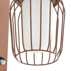 Lucande ulkoseinävalaisin Chandan, ruoste, anturi, IP44, E27