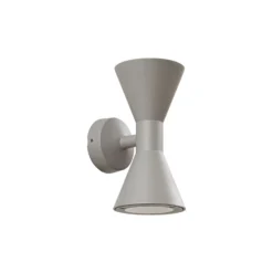 Lucande ulkoseinävalaisin Xalor, harmaa, IP65, metalli, GU10