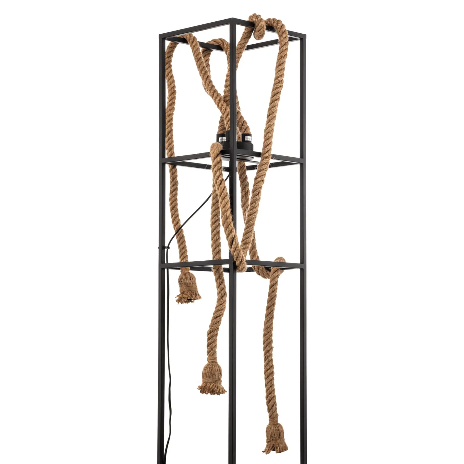 Lucande Vlados design -lattiavalaisin, häkki, 3-valo.