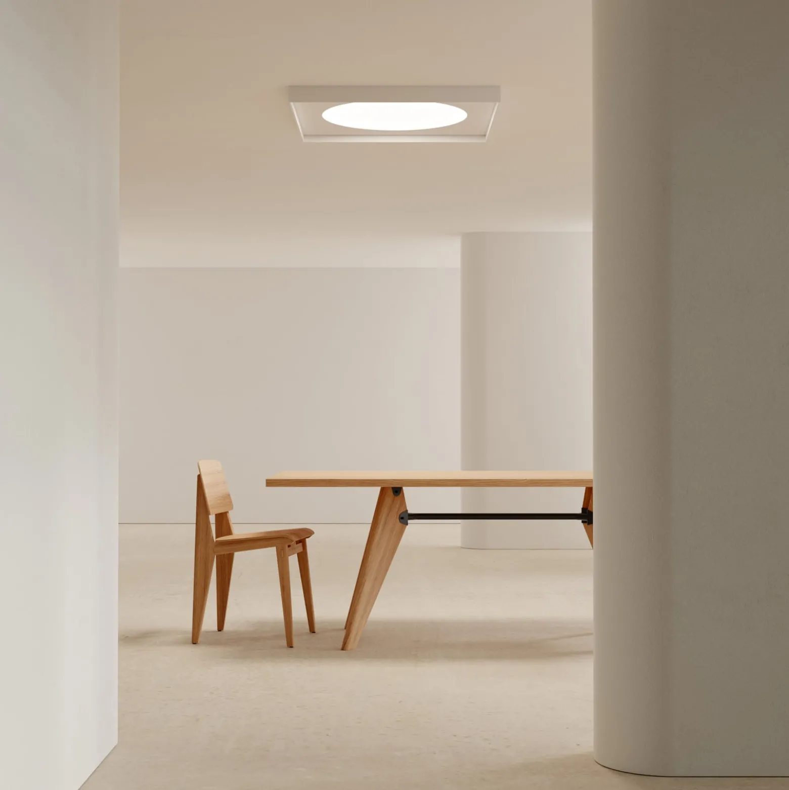 Luceplan Cassette LED-seinävalaisin vaihe leikkaus 40x40cm