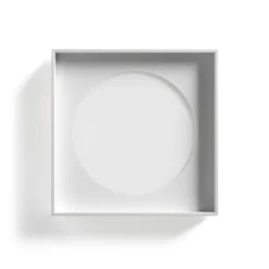 Luceplan Cassette LED-seinävalaisin vaihe leikkaus 40x40cm
