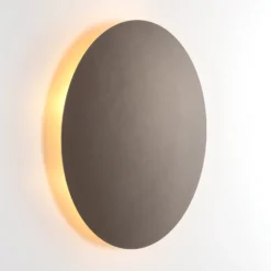 Luna seinävalaisin, ruskea, epäsuora valo, Ø 30 cm, teräs