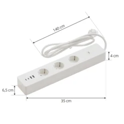 LUUMR Älykäs pistorasiapistoke Lykka, EU, USB, WiFi, Tuya