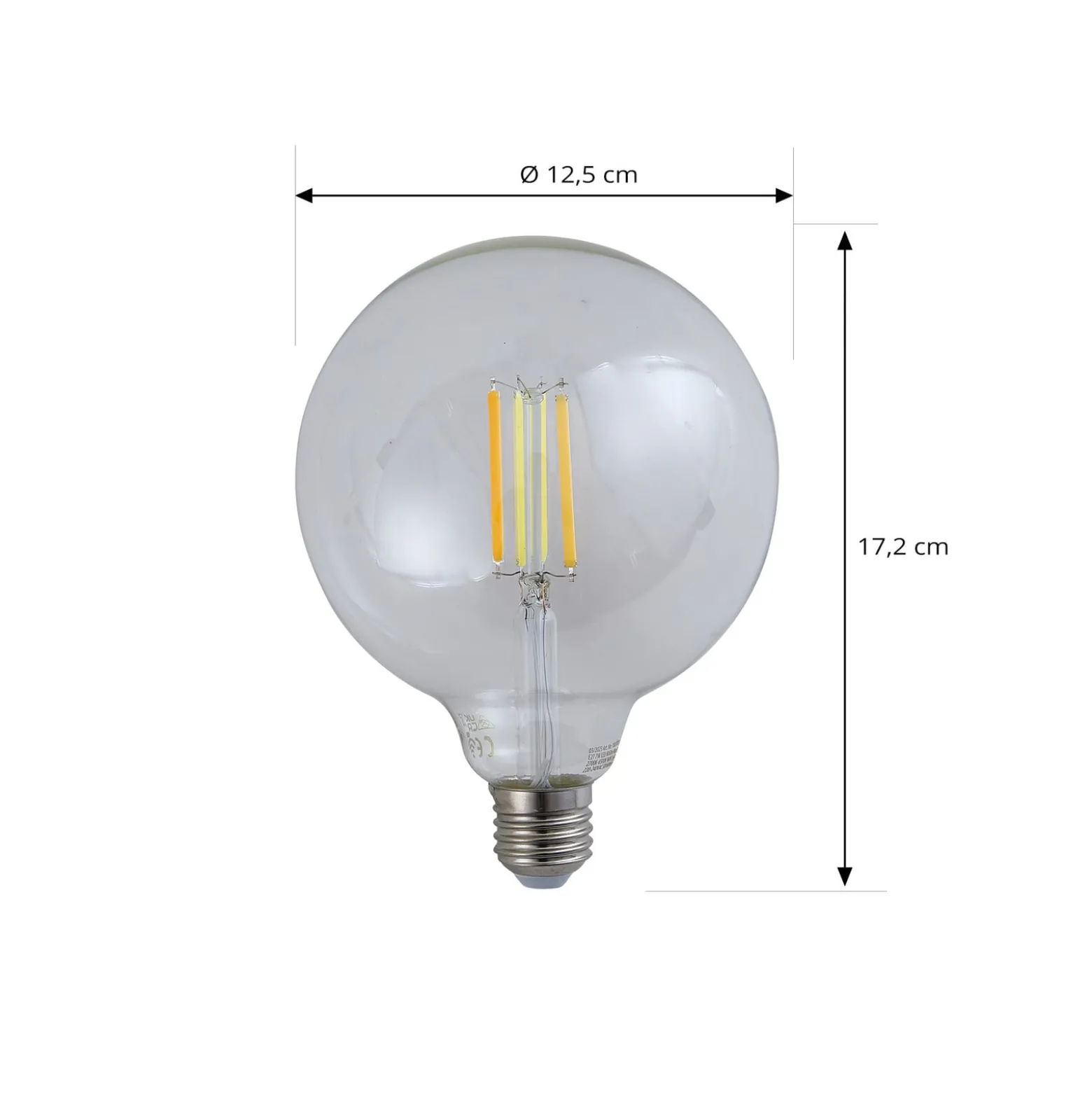 LUUMR Smart LED-lamppu kirkas E27 G125 7W Tuya WLAN CCT