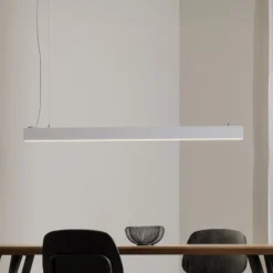 Luxe LED-riippuvalaisin, valkoinen, pituus 112,5 cm, metallia, 4000 K