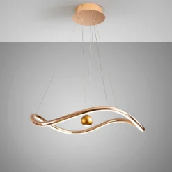 Älykäs LED-riippuvalaisin Romina, Ø 78 cm, kullattu metalli CCT