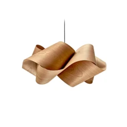 LZF Swirl-riippuvalaisin, luonnon kirsikkapuuta, Ø 75 cm