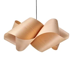 LZF Swirl-riippuvalo, musta johto Ø54cm pyökki