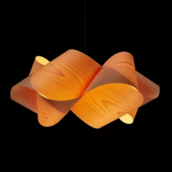 LZF Swirl-riippuvalo, musta johto Ø54cm pyökki