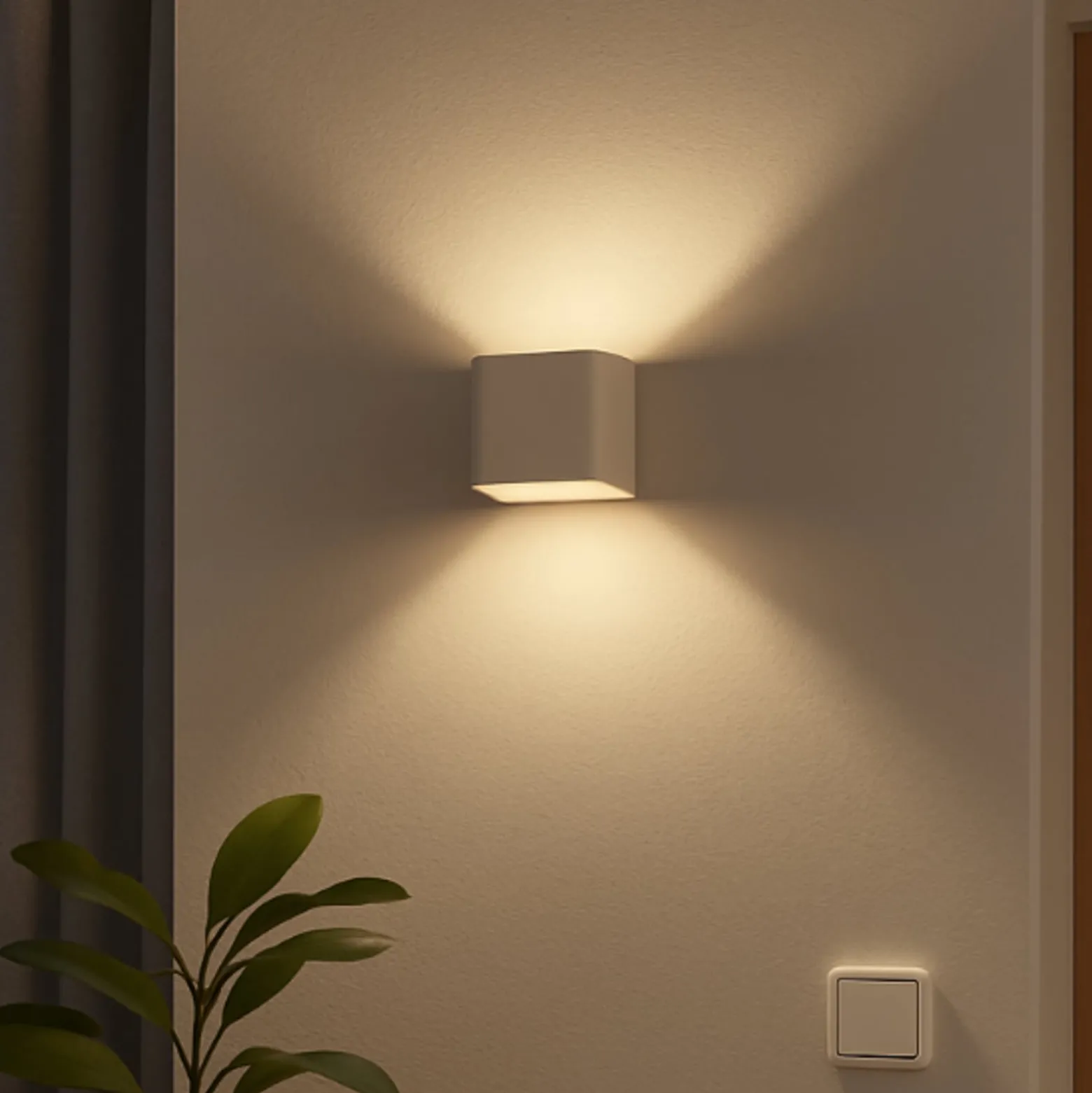 Magnetics LED-ladattava seinävalo, valkoinen, USB, liiketunnistin