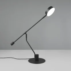 Manduro LED-pöytävalaisin, musta, metalli, CCT-himmennin