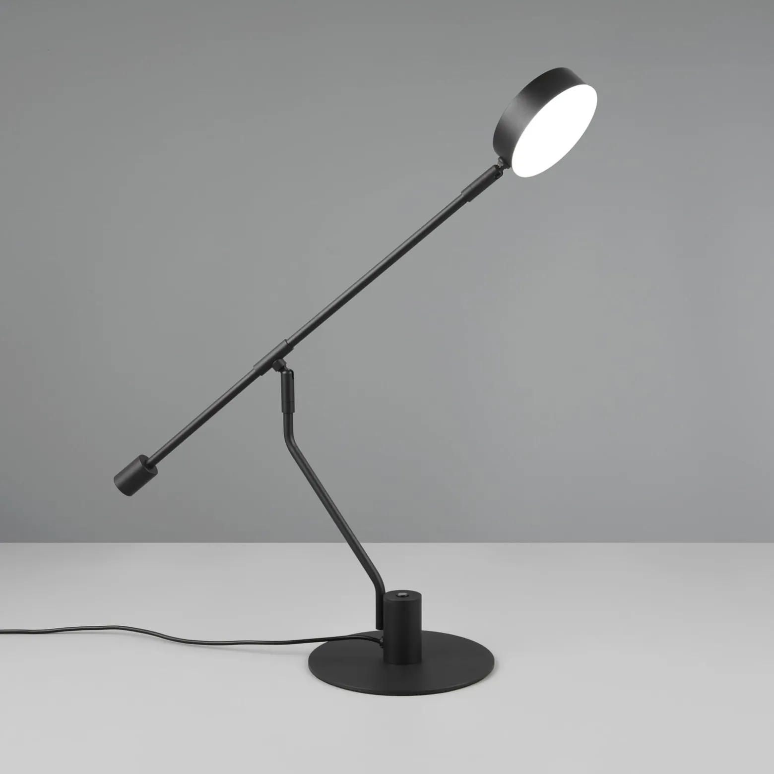 Manduro LED-pöytävalaisin, musta, metalli, CCT-himmennin