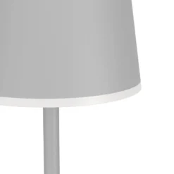 Mannera-L-LED-akku-terassivalaisin, harmaa, korkeus 140 cm, metallia