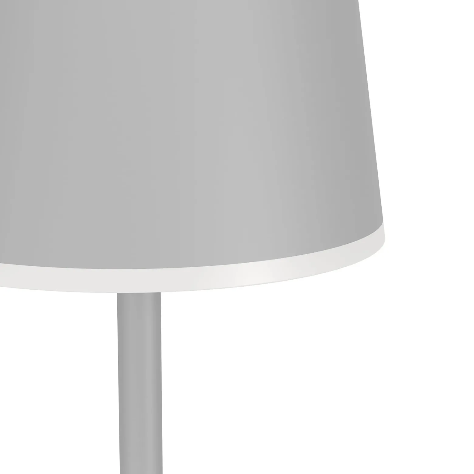 Mannera-L-LED-akku-terassivalaisin, harmaa, korkeus 140 cm, metallia