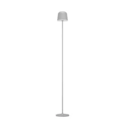 Mannera-L-LED-akku-terassivalaisin, harmaa, korkeus 140 cm, metallia