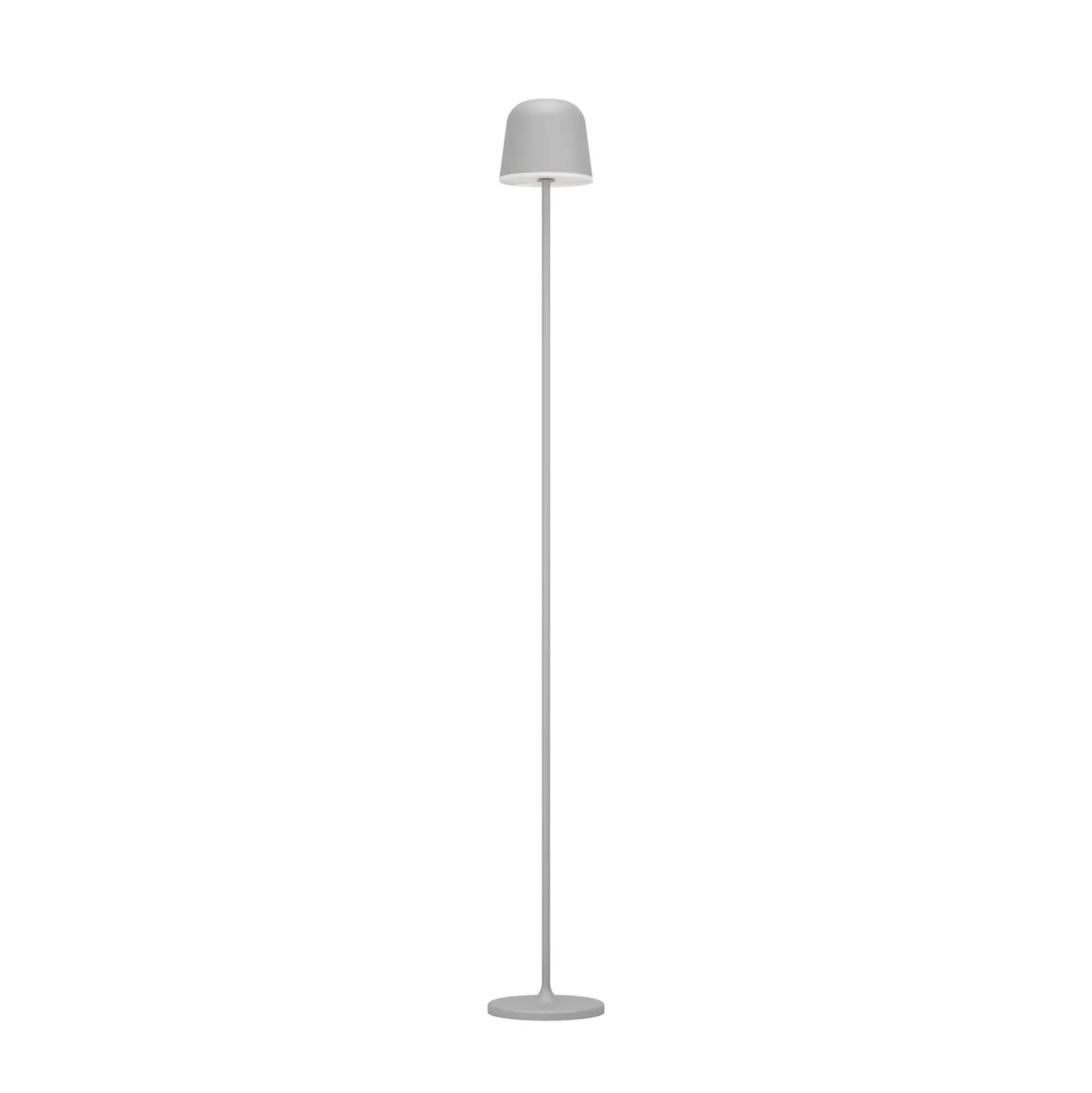 Mannera-L-LED-akku-terassivalaisin, harmaa, korkeus 140 cm, metallia