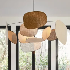 MARKET SET Screen 70's -riippuvalo, Ø 110 cm, pellava, värikäs
