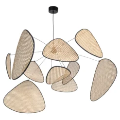 MARKET SET Screen XL -riippuvalaisin, 60 cm, luonnonväri, rottinki