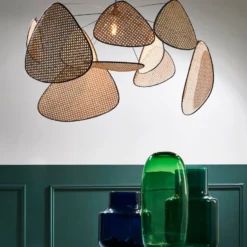 MARKET SET Screen XL -riippuvalaisin, 60 cm, luonnonväri, rottinki