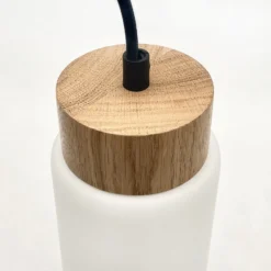 Markus-riippuvalaisin, opaalilasi/tammipuu, pituus 60 cm 3-valo.