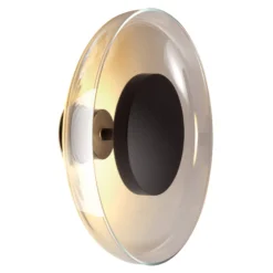 MARSET Aura LED-seinävalaisin, Ø 25 cm, savunharmaa