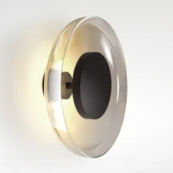 MARSET Aura LED-seinävalaisin, Ø 25 cm, savunharmaa