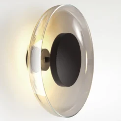 MARSET Aura LED-seinävalaisin, Ø 25 cm, savunharmaa