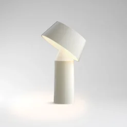 MARSET Bicoca-LED-akkupöytälamppu, helmenvalkoinen