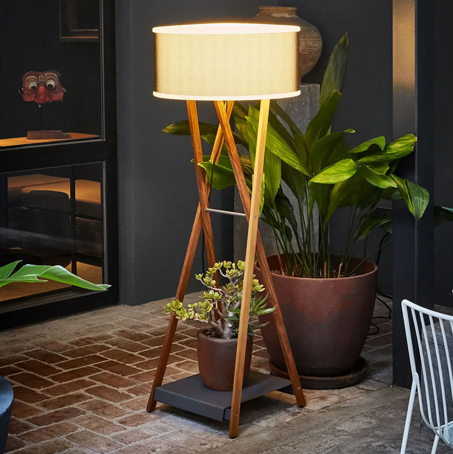 MARSET Cala 140 -lattiavalo, IP65, iroko/ruskea