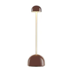 MARSET LED-akkukäyttöinen pöytälamppu Sips, ruskea/kulta, 31 cm, teräs