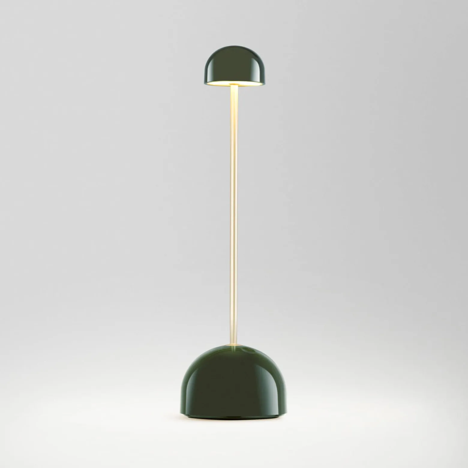 MARSET LED-akkukäyttöinen pöytälamppu Sips, vihreä/kultainen, 31 cm, teräs