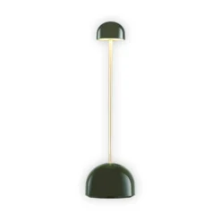 MARSET LED-akkukäyttöinen pöytälamppu Sips, vihreä/kultainen, 31 cm, teräs