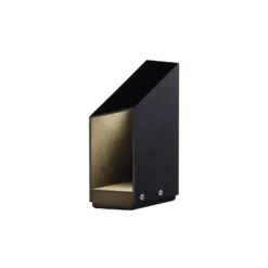 MARSET LED-pollarilamppu Domus, korkeus 26 cm, musta, alumiini
