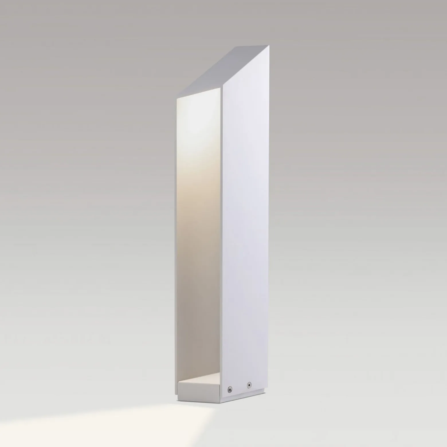 MARSET LED-pollarilamppu Domus, korkeus 55 cm, valkoinen, alumiini