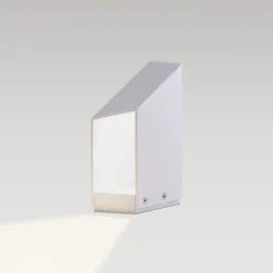 MARSET LED-pollarilamppu Domus, korkeus 26 cm, valkoinen, alumiini
