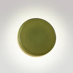 MARSET LED-seinälamppu Caramel, vihreä, Ø 22 cm, TRIAC, lasi