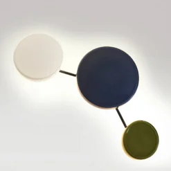 MARSET LED-seinälamppu Caramel, vihreä, Ø 22 cm, TRIAC, lasi