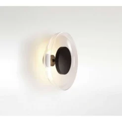 MARSET LED-seinävalaisin Aura Plus Ø 25 cm On/Off, läpikuultava