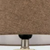 Masai-pöytävalaisin, kerma/ruskea, korkeus 46,5 cm, keramiikka/pellava
