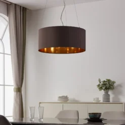 Maserlo-tekstiiliriippuvalaisin, cappuccino, 53 cm