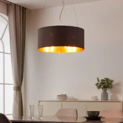 Maserlo-tekstiiliriippuvalaisin, cappuccino, 53 cm