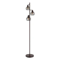 Mateo-maavalaisin, ruosteenvärinen, metallia, 161 cm, 3-lamppuinen, E27