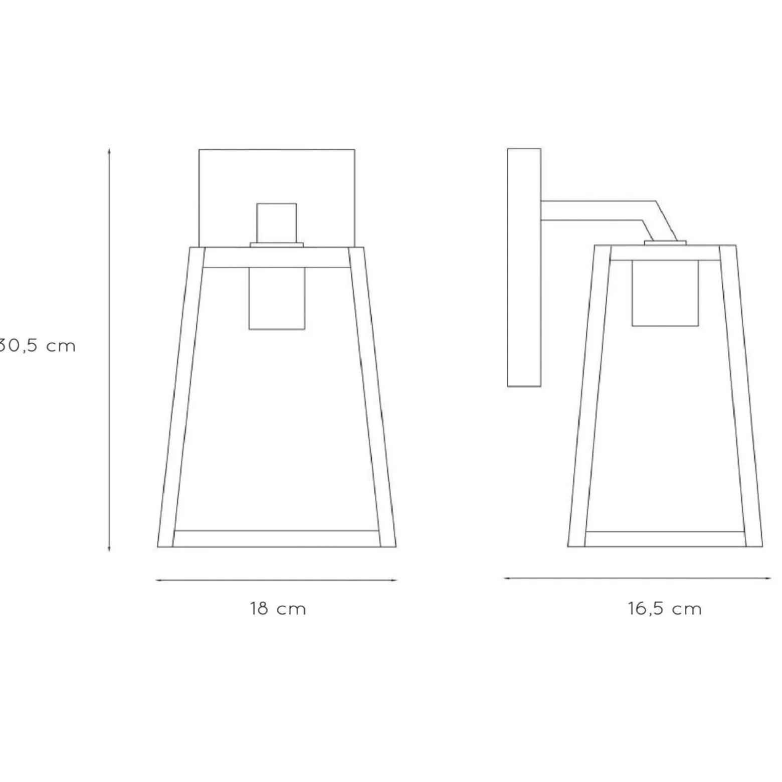 Matslot ulkoseinävalaisin, korkeus 30,5 cm