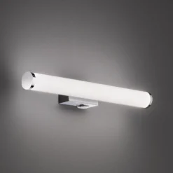 Mattimo LED-seinävalaisin, leveys 40 cm, kromi, kytkin