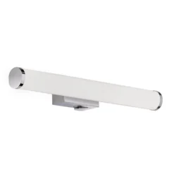 Mattimo LED-seinävalaisin, leveys 40 cm, kromi, kytkin